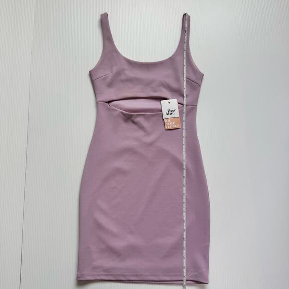 Tiger Mist Lilac Cut Out Bodycon Mini Dress Women's Small NWT Y2K Club Spring - Picture 8 of 16